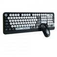 thumbnail image 3 of K68 Wireless Bluetooth Keyboard Mouse Set Retro Cute Round Key Keyboard 1600dpi Mouse Black, 3 of 5