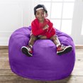 thumbnail image 2 of Jaxx Saxx 3 Foot Round Bean Bag w/ Removable Cover, Grape, 2 of 7