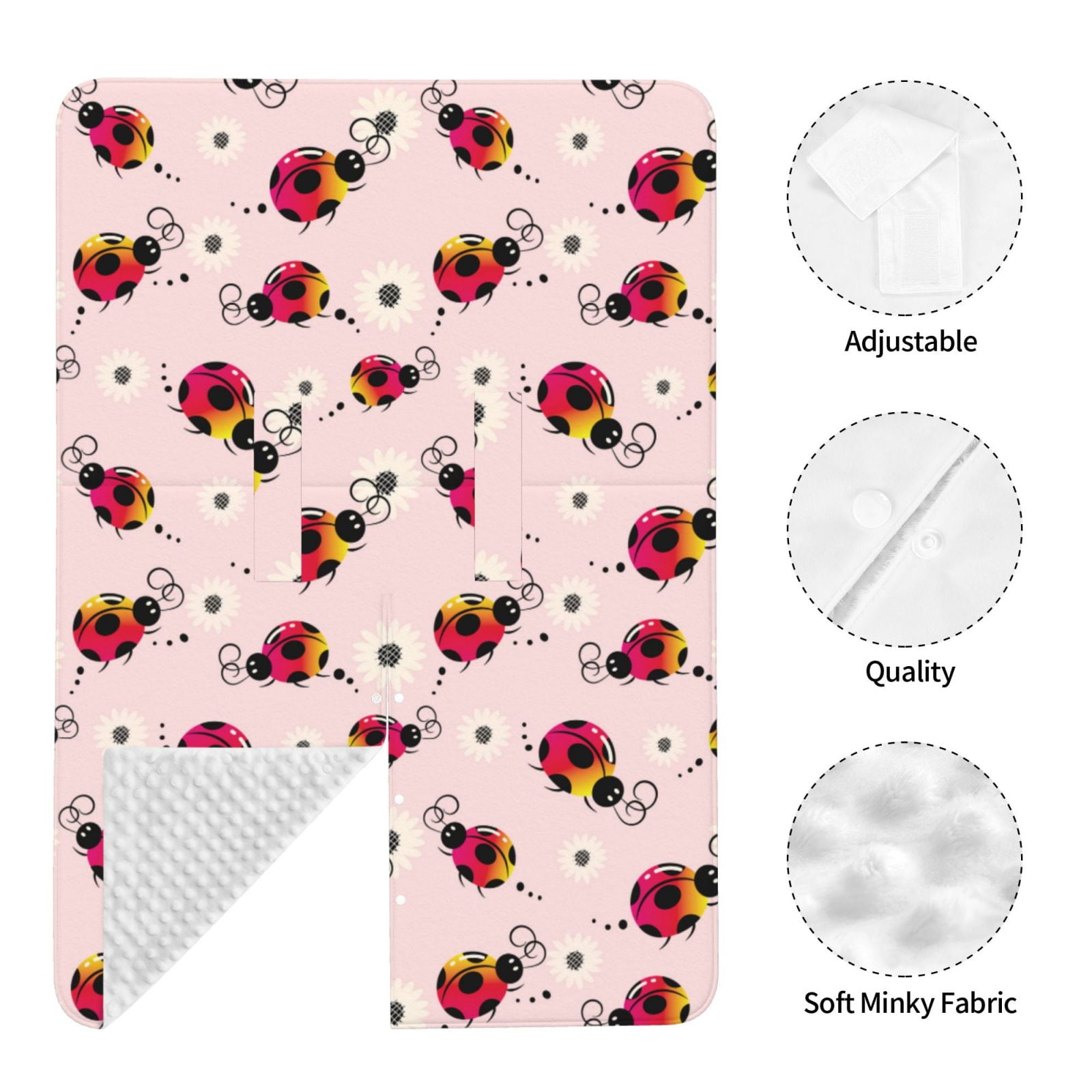 Car Seat Cover Baby - Ladybug cute Breathable Infant Car Seat Cover for Baby Carseat, Lightweight Comfort Baby Essentials Must Haves Newborn Stuff for Girl Boy