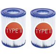 thumbnail image 1 of Filter Cartridges For Bestway Size 2 Spa Replacement Inflatable Pool Filter Accessories Paper Filter Cartridges 106 X 136 Mm 2 Pieces., 1 of 5