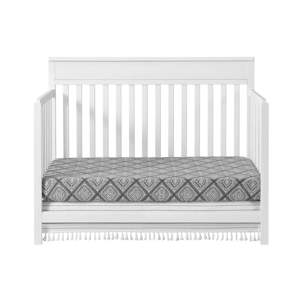 Oxford Baby Castle Hill 4-in-1 Convertible Crib, Barn White, GREENGUARD Gold Certified, Wooden Crib
