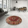 thumbnail image 3 of Ahgly Company Indoor Square Traditional Saffron Red Persian Area Rugs, 4' Square, 3 of 6