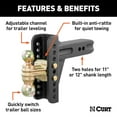 thumbnail image 2 of CURT Adjustable Channel Mount - Offers two ball sizes, two shank lengths and multiple height positions, 2 of 11