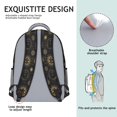 thumbnail image 5 of Sun and Circle Gothic Pattern Backpack for School, Cute School Bag with Adjustable Shoulder Straps and Padded Back, 15.3"x11"x6.7", 5 of 5