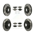 thumbnail image 1 of Transit Auto Front Rear Coated Drilled Slotted Disc Brake Rotors and Ceramic Pads Kit for Car Ford C-Max KDC-100320, 1 of 11