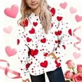 thumbnail image 2 of Lorytime Valentine Sweatshirts for Girls with Heart Long Sleeve Crewneck Tops Hoodies Pullover with Pocket Outerwear, 2 of 6