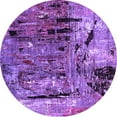 thumbnail image 1 of Ahgly Company Indoor Round Oriental Purple Industrial Area Rugs, 5' Round, 1 of 4