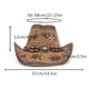 thumbnail image 2 of Txlixc Sombreros de paja estilo nacional cadena de cuentas rizado sombrero de vaquero hueco Txlixc moda, 2 of 6