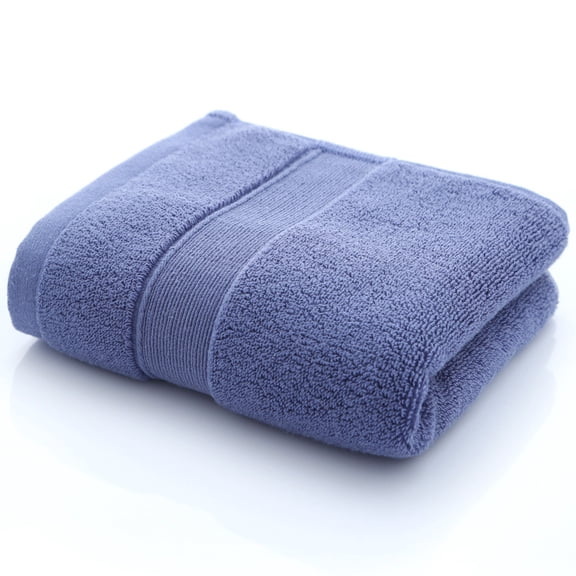 Xiao Hua Blue Pure Cotton Bath Towel -1 Piece, 55.12X27.56In Soft Absorbent Towel, Suitable For Hotel Spa, Gym, Daily Bathroom Towels