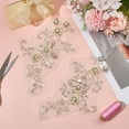 thumbnail image 4 of 1 Pair Beaded Pearl Lace Patch 8.7x5.7 inch 3D Flower Lace Embroidery Appliques for Wedding Dress Decoration Clothes DIY Accessory, 4 of 6