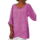 thumbnail image 1 of Blusa larga holgada de verano para mujer de talla grande, túnica de playa Kaftan para mujer, Topsrose redL, 1 of 3