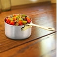 thumbnail image 5 of Gibson Stainless Steel Hammered 3.90" Sauce Pan with Brass Handle, 5 of 6