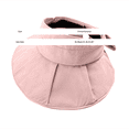 thumbnail image 4 of Helii Women Crownless Open Top Sun Hat Wide Brim UV Protection Ponytail Hat with Adjustable Bowknot Drawstring, Foldable Packable Floppy Beach Visor Cap Pink,One Size, 4 of 4