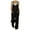 Black, variant on Women Casual Solid Pocket Romper Long Playsuit Strap Button Jumpsuits