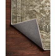 Loloi II Layla LAY-13 Printed Antique / Moss Oriental Area Rug 2'-6 x 12'-0