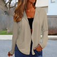 thumbnail image 7 of ZJXFGS Women's Lightweight Zip Up Hoodies Long Sleeve Thin Casual Hooded Jacket Lightweight Hoodies with Pocket Beige L, 7 of 7