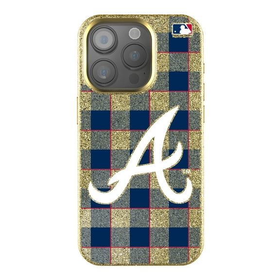 Keyscaper Atlanta Braves Plaid Bling iPhone Case