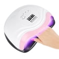 thumbnail image 1 of Lámpara de uñas de gel UV, secador de uñas LED UV de 168 W con 4 temporizadores (10/30/60/99 segundos) y sensor automático para todos los geles, 1 of 5