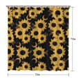 thumbnail image 5 of Waterproof Cute Sunflower Colorful Shower Curtain 72x72 Inch Boho Style Polyester Unique Shower Curtain for Bathroom Hotel Home Decor with 12 Plastic Hooks, 5 of 5