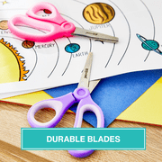 Pen+Gear Kids Scissors, 5 in, Blunt Tip, Ages 4-7, 2-Pack, Purple and Pink