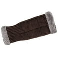 thumbnail image 3 of beishanbush Gloves Mittens Women's Knitted Wool Open Finger Gloves Half Finger Short Warm Gloves Coffee, 3 of 5