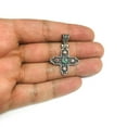 thumbnail image 3 of Oxidized Sterling Silver Byzantine Style Cross Pendant, 3 of 3
