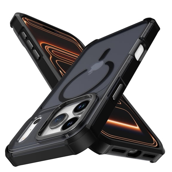 Luxury Matte Translucent Case for iPhone 14 / iPhone 13, Compatible with MagSafe, Magnetic Anti-Scratch Ultra Slim Drop Protective Skin Friendly Phone Case for iPhone 14 / 13, Black