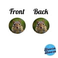 thumbnail image 4 of Chipmunk Face Christmas Tree Holiday Round Ceramic Ornament, 4 of 7