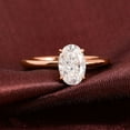 thumbnail image 2 of solitaire jewels 2.5CT Oval Moissanite Solitaire Engagement Ring For Women, 14K Rose Gold, 2 of 6
