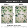 thumbnail image 4 of St. Patrick's Day Outdoor Flags Holiday Outdoor Flag Welcome Spring Shamrock Wreath Welcome Flag 12.5''×18'' Burlap Vertical Double Sided Garden Flag for Home,Farmhouse Holiday Spring Outdoor Decor, 4 of 4