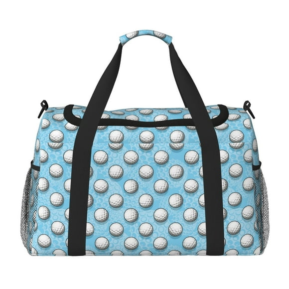 Fotbe Golf Balls 1 Bolsa de Viaje con Estampado, Bolsa de Fin de Semana para Mujer con Compartimento para Zapatos, Bolsa de Gimnasio con Bolsillo Húmedo