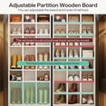 thumbnail image 6 of Tribesigns 9-Tier Shoe Storage Cabinet, 71-Inch Tall Wooden Shoe Rack with 24 Cubbies and Drawer for Closet, Entryway, 6 of 7