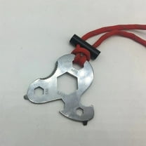 BALAHAPY 2Pcs Guyline Cord Adjuster Stainless Steel Tent Tensioners for Hiking and Camping .97X2.16X0.12in