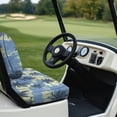thumbnail image 6 of Pzuqiu Golf Cart Seat Cover Easy to Clean Polyester Cloth, Compatible with Outdoor Sports Golf Carts, for Ezgo Club Car Precedent,Tropical Coconut Tree Print, 6 of 9