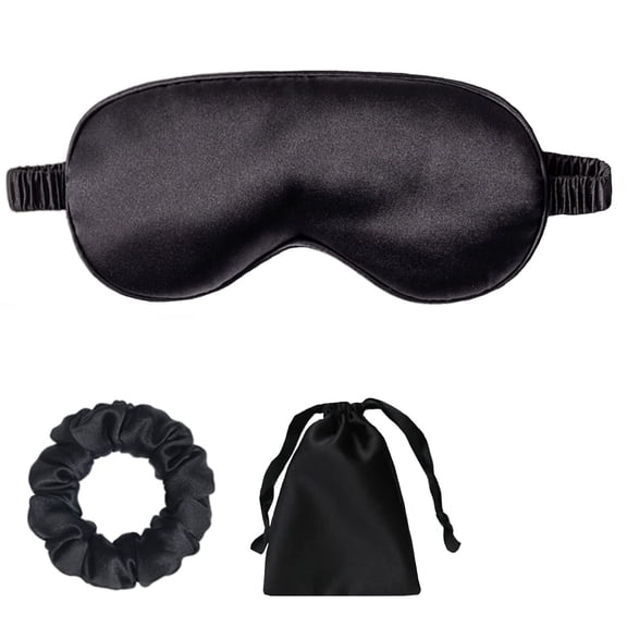 CHUNYAN Silk satin sleep eye mask, sleep eye mask for nighttime sleep, soft breathable light-shadow eye mask