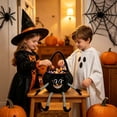 thumbnail image 2 of Halloween Pumpkin Candy Buckets Baskets with Legs, Halloween Goodie Candy Treat Snack Cookie Gift Wrap, Party Favors Supplies Decorations - Black, 2 of 6