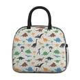 thumbnail image 2 of Womens Beige Cartoon Dinosaurs Palms Pattern Lunch Box for Work,Insulated Lunch Bag for Women,Loncheras Para Mujer,Leakproof Adult Lunch Bag for Work,Beach,Travel,Picnic,Camping, 2 of 7