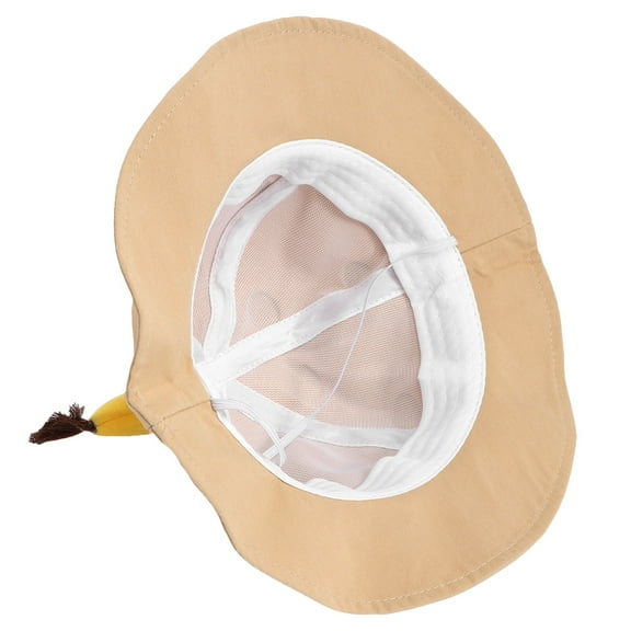 HOOWIFFY Kids Giraffe Print Bucket Hat in Khaki, Cute Brimmed Sun Cap for Children, Ideal for Spring and Outdoor Wear