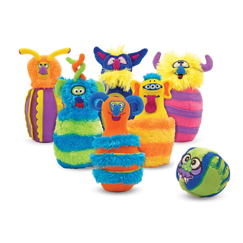 melissa & doug k's kids bowling friends play set and game with 6 pins and convenient carrying case