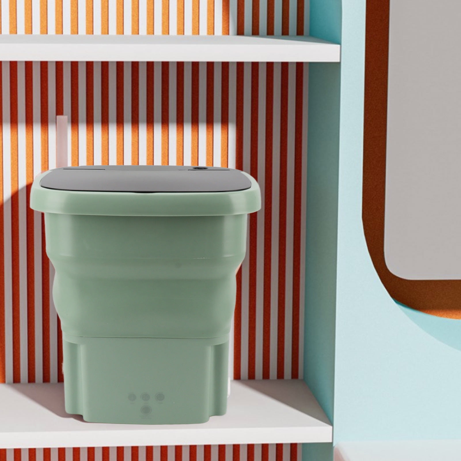 15L Portable Foldable Washing Machine, High Capacity Mini Bucket Washer with 3 Modes Deep Cleaning for Underwear Baby Clothes or Small Items, Mini Washer for Apartments