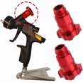 thumbnail image 4 of Youkk 2x 2Pcs M16x1.5mm External Thread Connector Adapter Red Aluminum Alloy Sp-ray Connector Compatible With DeVilBiss DV1, 4 of 6