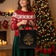thumbnail image 4 of Seyotauo Christmas Black Non-Woven Handbag with Santa/Snowflakes/Elks Pattern 9.06x4.33x8.66 inch Reusable Portable Shopping Bag for Christmas Gift Packaging, Holiday Shopping Indoor Christmas Decor, 4 of 6