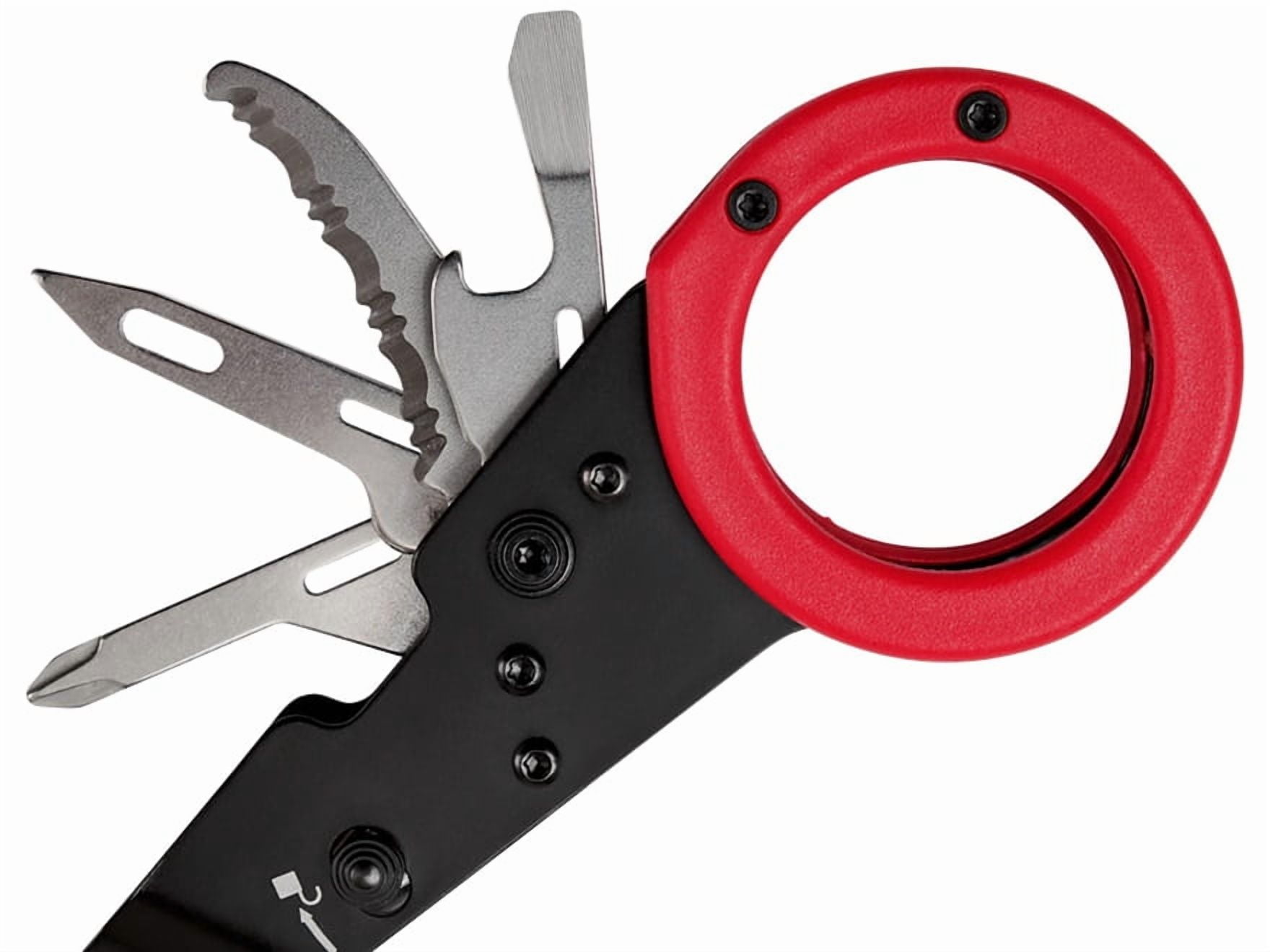 SOG Stainless Steel ParaShears- Multi-Tool with 11 Specialty Tools and Smooth Cutting Action in Red