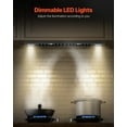thumbnail image 6 of KFFKFF Kitchen Hood Insert, 30 Inch Integrated Ventilation System, 800CFM Stainless Steel Cooker Hood, Featuring Motion & Touch Operation, LED Illumination, Baffle Filters, Quad-Speed Exhaust Fan, 6 of 9