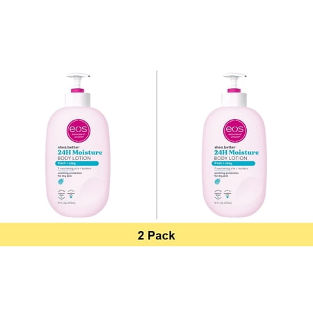 Eos Shea Better Body Lotion Fresh and Cozy for Dry Skin, 16 Oz. - 2 Pack