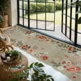 thumbnail image 2 of Moynesa 2'5''x8' Floral Runners for Hallways, 2.5x8ft Kitchen Runner Rug Ultra-Thin Soft Rug, Non-Slip Washable Rug Runner Stain Resistant Boho Rug Low-Pile Carpet Runner for Bathroom Bedroom,Coffee, 2 of 7