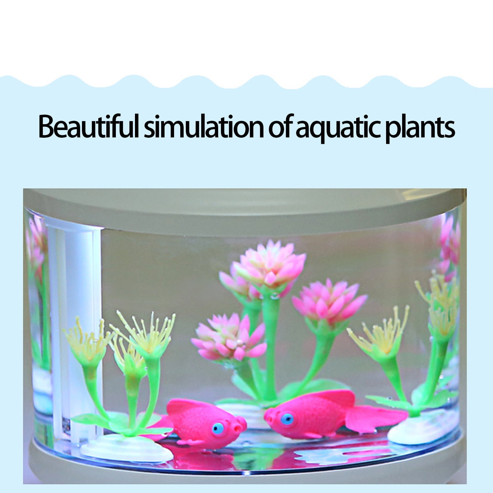 Kbndieu Fish Tank Portable Humidifier 460ml Cold Mist Small Humidifier USB Super Quiet Desktop Humidifiers for Baby Bedroom Travel Office Home on Clearance