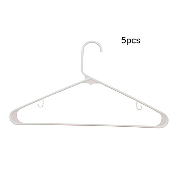 LAMIRO Home Textile Storage,Plastic Hangers Clothing Hangers Ideal for Everyday Standard Use,5Pc White Clothes Hanger,White