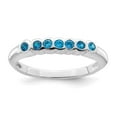 thumbnail image 4 of 925 Sterling Silver Blue Topaz Ring Size 8, 4 of 6