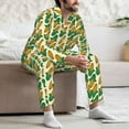 thumbnail image 7 of Salouo Corn Print Button-Front Long Sleeve Pajama Set for Men, Soft 2Pjs Men's Long Sleeve Sleepwear-XX-Large, 7 of 7